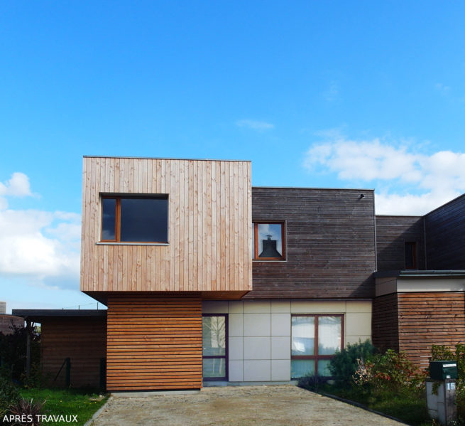 Carole Groulet Architecte – Extension et surelevation d’une maison en ossature bois