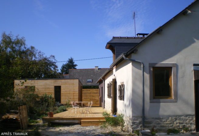 Carole Groulet Architecte – Construction d’une extension et rénovation d’une maison en terre